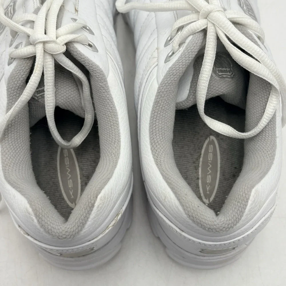 K Swiss Sneakers Mens 11 White Leather Classic Low Top Comfort Lace-Up Tennis